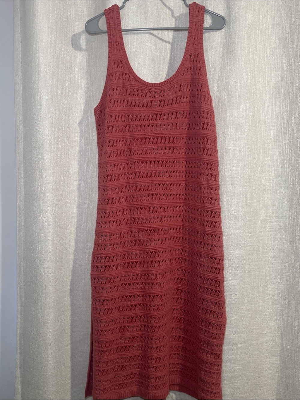 Old Navy Rust Crochet Tank Midi Dress